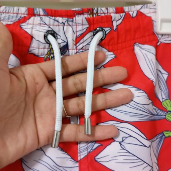 Franks Red Floral Brief Lined Swim Shorts Men's Size M - Picture 4 of 12